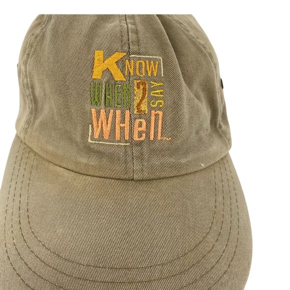 Budweiser Hat Know When To Say When Khaki Adjustable Lightly Distressed Cap - Picture 4 of 9